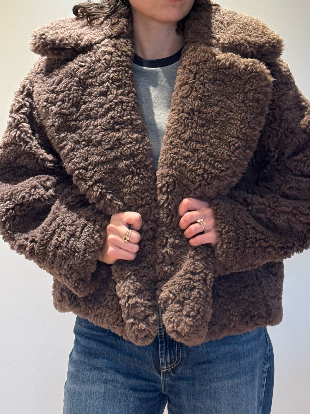 Banana Republic Plush Teddy Faux-Shearling Jacket - Brown